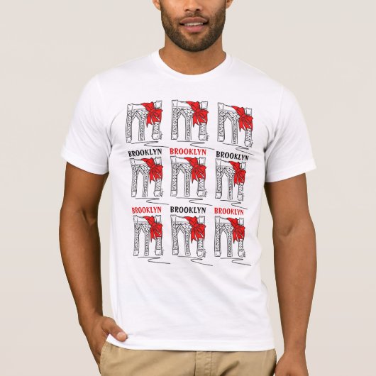 Brooklyn Bridge Bow NYC New York City Bklyn T-shir T-shirt (Voorkant)