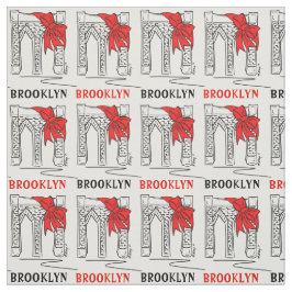 Brooklyn Bridge Bow NYC New York City Landmark Red Stof