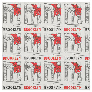 Brooklyn Bridge Bow NYC New York City Landmark Red Stof