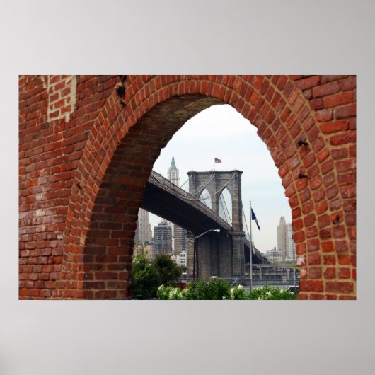 Brooklyn Bridge Brick Arch Poster (Voorkant)