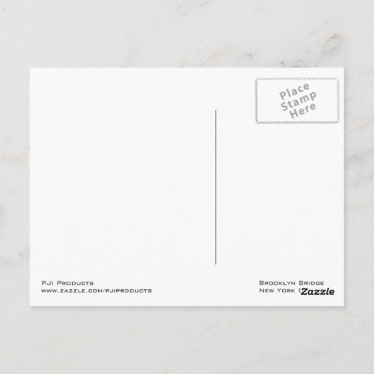 Brooklyn Bridge Briefkaart (Achterkant)