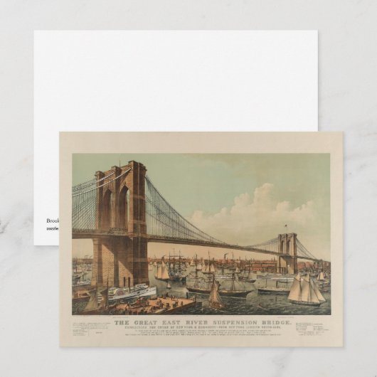 Brooklyn Bridge Briefkaart (Voorkant / Achterkant)
