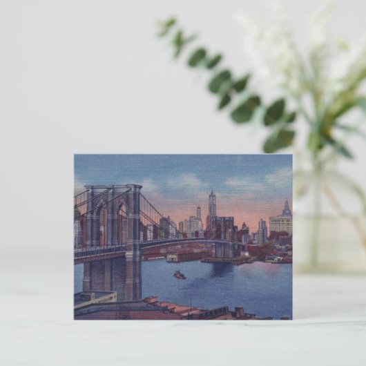  Brooklyn Bridge Briefkaart (Staand voorkant)