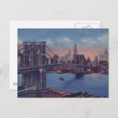  Brooklyn Bridge Briefkaart (Voorkant / Achterkant)