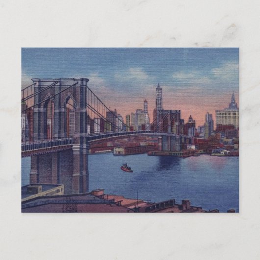  Brooklyn Bridge Briefkaart (Voorkant)