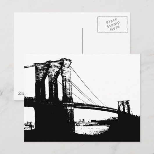  Brooklyn Bridge Briefkaart (Voorkant / Achterkant)
