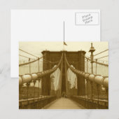 Brooklyn Bridge Briefkaart - New York City Briefka (Voorkant / Achterkant)