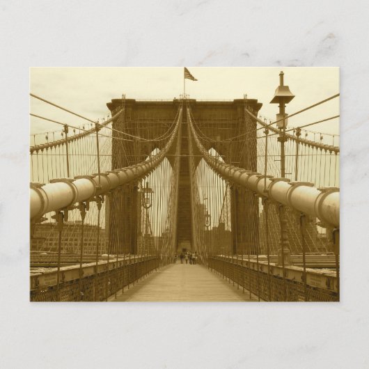 Brooklyn Bridge Briefkaart - New York City Briefka (Voorkant)