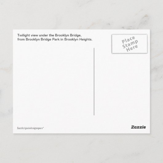 Brooklyn Bridge, Brooklyn, NY Briefkaart (Achterkant)
