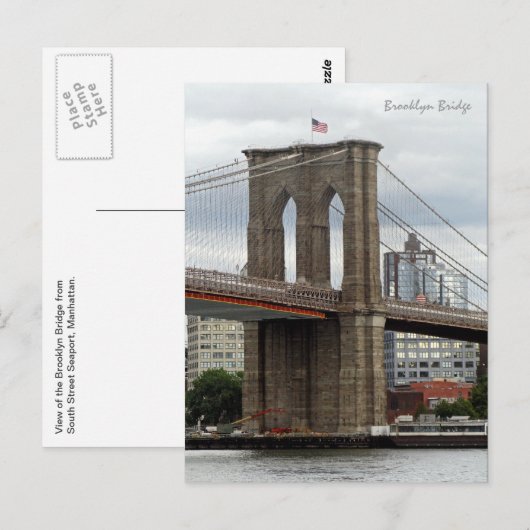Brooklyn Bridge, Brooklyn, NY Briefkaart (Voorkant / Achterkant)