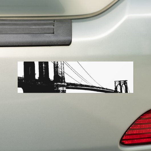  Brooklyn Bridge Bumpersticker (Op auto)