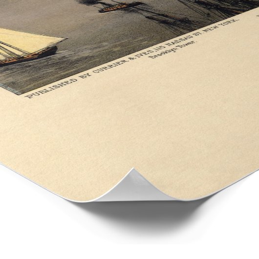 Brooklyn Bridge by en 1885) Poster (Hoek)