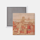 Brooklyn Bridge, c.1883 Magneet (Voorkant / Achterkant)