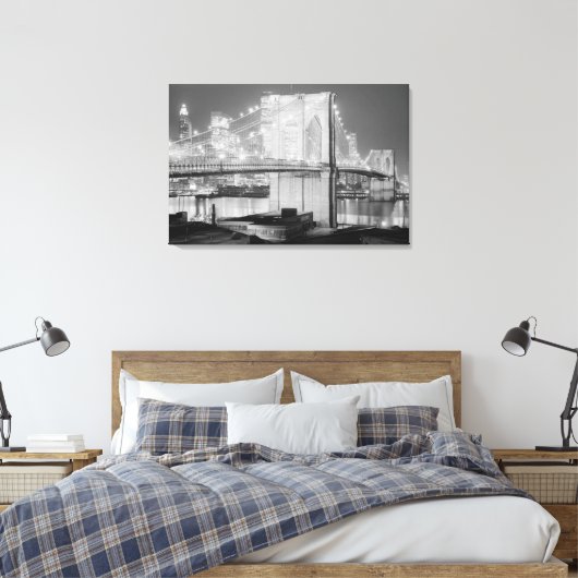 Brooklyn-bridge Canvas Afdruk (Insitu (Slaapkamer))