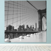 Brooklyn bridge canvas afdruk (Insitu (Houten vloer))