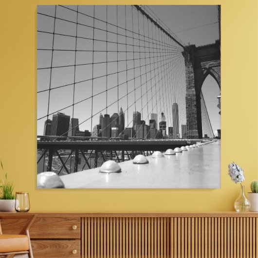 Brooklyn bridge canvas afdruk (Insitu (Woonkamer))