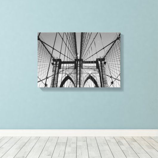 Brooklyn Bridge Canvas Afdruk (Insitu (Houten vloer))