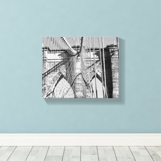 Brooklyn Bridge Canvas Afdruk (Insitu (Houten vloer))