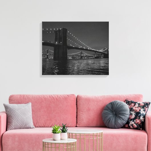 Brooklyn Bridge Canvas Afdruk (Insitu (Woonkamer))
