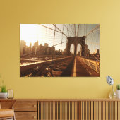 Brooklyn Bridge. Canvas Afdruk (Insitu (Woonkamer))