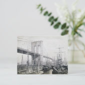 Brooklyn Bridge circa 1883 Briefkaart (Staand voorkant)