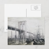 Brooklyn Bridge circa 1883 Briefkaart (Voorkant / Achterkant)