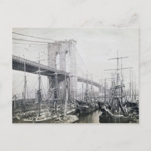 Brooklyn Bridge circa 1883 Briefkaart