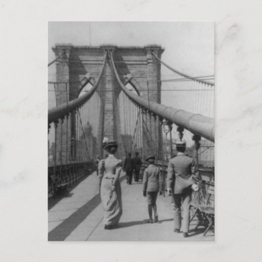 Brooklyn Bridge Crossing Briefkaart (Voorkant)