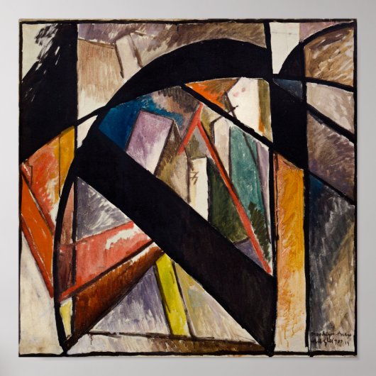 Brooklyn Bridge door Albert Gleizes Poster (Voorkant)