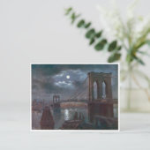 Brooklyn Bridge door Moonlight Briefkaart (Staand voorkant)
