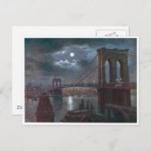Brooklyn Bridge door Moonlight Briefkaart (Voorkant / Achterkant)
