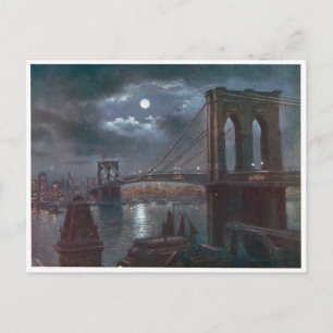 Brooklyn Bridge door Moonlight Briefkaart