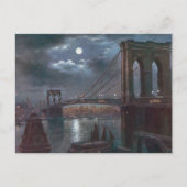 Brooklyn Bridge door Moonlight Briefkaart (Voorkant)
