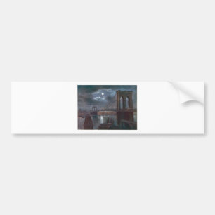 Brooklyn Bridge door Moonlight Bumpersticker