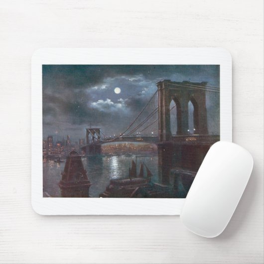 Brooklyn Bridge door Moonlight Muismat (Met muis)
