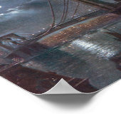 Brooklyn Bridge door Moonlight Poster (Hoek)