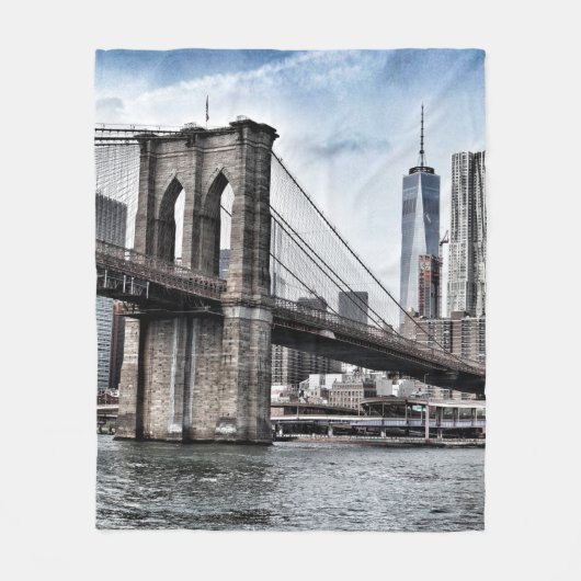 BROOKLYN BRIDGE DURING DAYTIME FLEECE DEKEN (Voorkant)