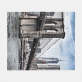BROOKLYN BRIDGE DURING DAYTIME FLEECE DEKEN (Voorkant (Horizontaal))
