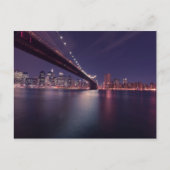 Brooklyn Bridge, East River, Manhattan Lights Briefkaart (Voorkant)