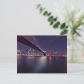 Brooklyn Bridge, East River, Manhattan Lights Briefkaart (Staand voorkant)