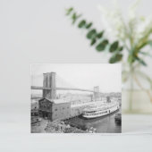 Brooklyn Bridge en dokken, 1905 Briefkaart (Staand voorkant)