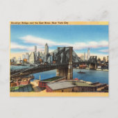 Brooklyn Bridge en East River, New York City, NY Briefkaart (Voorkant)