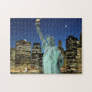 Brooklyn Bridge en het Vrijheidsbeeld Legpuzzel
