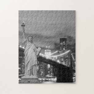 Brooklyn Bridge en het Vrijheidsbeeld Legpuzzel