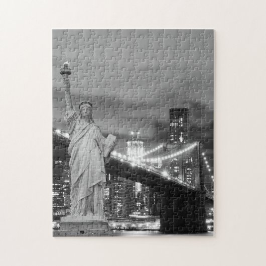 Brooklyn Bridge en het Vrijheidsbeeld Legpuzzel (Verticaal)