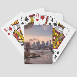 Brooklyn Bridge en Lower Manhattan Pokerkaarten
