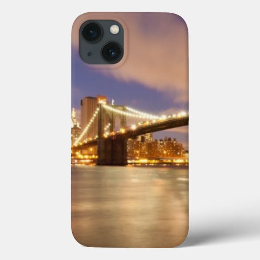 Brooklyn Bridge en Manhattan bij nacht. Case-Mate iPhone Case (Achterkant)