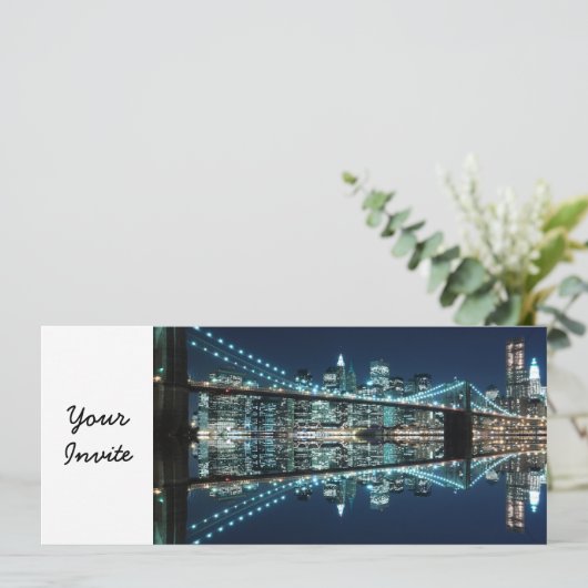 Brooklyn Bridge en Manhattan Skyline Kaart (Staand voorkant)