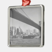 Brooklyn bridge en Manhattan skyline New York Metalen Ornament (Links)