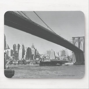 Brooklyn bridge en Manhattan skyline New York Muismat